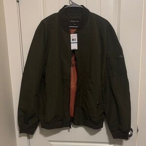Michael Kors Men's Dark Green Bomber Jacket